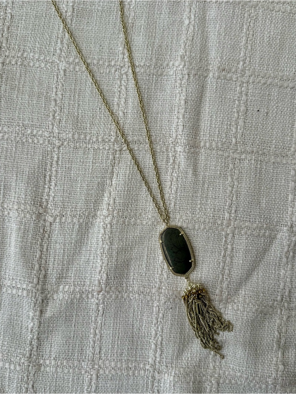 Kendra Scott Gold Rayne Necklace with Pyrite Stone